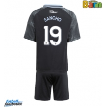 Aston Villa Jadon Sancho #19 Bortedraktsett Barn 2025-26 Kortermet (+ Korte bukser)